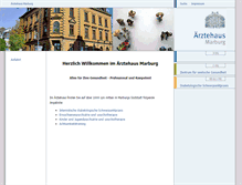 Tablet Screenshot of aerztehaus-marburg.de